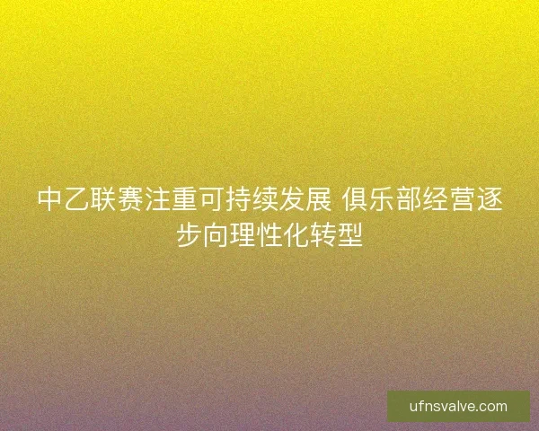 中乙联赛注重可持续发展 俱乐部经营逐步向理性化转型 中乙联赛注重可持续发展 俱乐部经营逐步向理性化转型